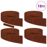 Bordura per Prato 4 pcs Ruggine 450 x 0,05 x 20 cm