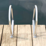 Scala da molo a 3 gradini Argento 45 x 11,5 x 134 cm Alluminio