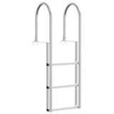 Scala da molo a 3 gradini Argento 45 x 11,5 x 134 cm Alluminio