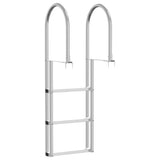 Scala da molo a 3 gradini Argento 45 x 11,5 x 134 cm Alluminio