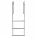 Scala da molo a 3 gradini Argento 45 x 11,5 x 134 cm Alluminio