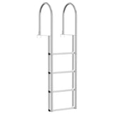 Scala da Dock a 4 Gradini Argento 45 11,5 162 cm Alluminio