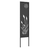 Schermo per privacy in giardino Traforo Nero 32 x 140 cm
