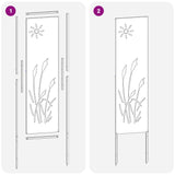 Schermo per privacy in giardino Traforo Argento 32 x 140 cm