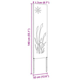 Schermo per privacy in giardino Traforo Argento 32 x 140 cm