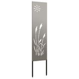 Schermo per privacy in giardino Traforo Ruggine 32 x 140 cm