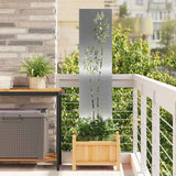 Schermo per privacy in giardino Traforo Argento 32 x 140 cm