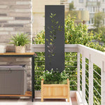 Pannello Decorativo da Giardino Altro Nero 32 x 140 cm