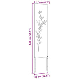 Pannello Decorativo da Giardino Altro Nero 32 x 140 cm