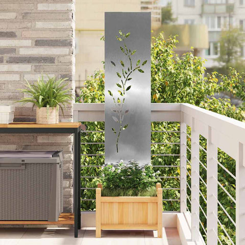 Pannello Decorativo da Giardino Altro Argento 32 x 140 cm