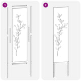 Schermo per privacy in giardino Floreale Argento 32 x 140 cm