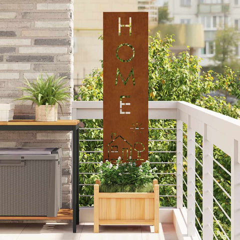 Schermo per privacy in giardino Traforo Ruggine 32 x 140 cm