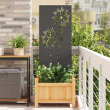 Schermo per privacy in giardino Traforo Nero 50 x 140 cm