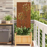 Schermo per privacy in giardino Traforo Ruggine 50 x 140 cm