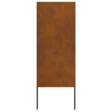 Schermo per privacy in giardino Traforo Ruggine 50 x 140 cm