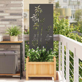 Schermo per privacy in giardino Floreale Nero 50 x 140 cm