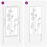 Schermo per privacy in giardino Floreale Bianco 50 x 140 cm