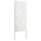 Schermo per privacy in giardino Floreale Bianco 50 x 140 cm