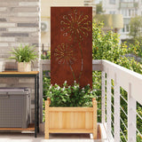 Schermo per privacy in giardino Traforo Ruggine 50 x 140 cm