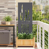 Schermo per privacy in giardino Floreale Antracite 50 x 140 cm