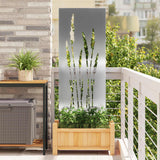 Schermo per privacy in giardino Floreale Argento 50 x 140 cm