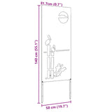 Schermo per privacy in giardino Traforo Antracite 50 x 140 cm