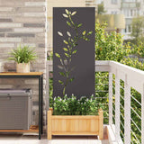 Schermo per privacy in giardino Floreale Nero 50 x 140 cm