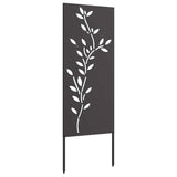 Schermo per privacy in giardino Floreale Nero 50 x 140 cm
