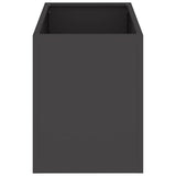 Vaso da giardino Nero 50 x 32 x 40 cm Acciaio laminato a freddo