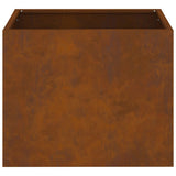 Vaso da giardino Marrone 50 x 32 x 40 cm Acciaio invecchiato