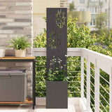 Schermo per privacy in giardino Floreale Nero 32 x 140 cm