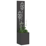 Schermo per privacy in giardino Floreale Nero 32 x 140 cm