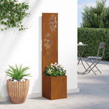 Schermo per privacy in giardino Floreale Ruggine 32 x 140 cm