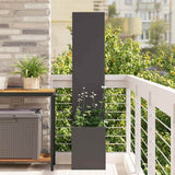 Schermo per privacy in giardino Traforo Nero 32 x 140 cm