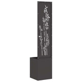 Schermo per privacy in giardino Floreale Nero 32 x 140 cm