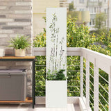 Schermo per privacy in giardino Floreale Bianco 32 x 140 cm