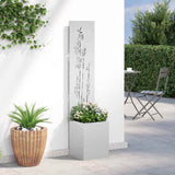 Schermo per privacy in giardino Floreale Argento 32 x 150 cm