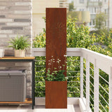 Schermo per privacy in giardino Ruggine 32 x 32 x 150 cm