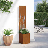 Schermo per privacy in giardino Traforo Ruggine 32 x 140 cm