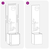 Schermo per privacy in giardino Traforo Bianco 32 x 140 cm