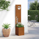 Schermo per privacy in giardino Traforo Ruggine 32 x 140 cm