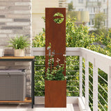 Schermo per privacy in giardino Traforo Ruggine 32 x 150 cm