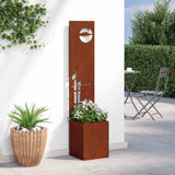 Schermo per privacy in giardino Traforo Ruggine 32 x 150 cm