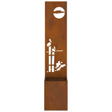 Schermo per privacy in giardino Traforo Ruggine 32 x 140 cm