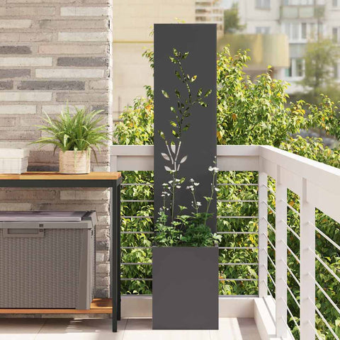 Schermo per privacy in giardino Floreale Nero 32 x 140 cm