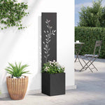 Schermo per privacy in giardino Floreale Nero 32 x 140 cm