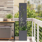 Schermo per privacy in giardino Floreale Antracite 32 x 140 cm
