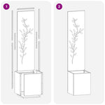 Schermo per privacy in giardino Floreale Argento 32 x 140 cm