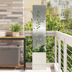 Schermo per privacy in giardino Floreale Argento 32 x 140 cm