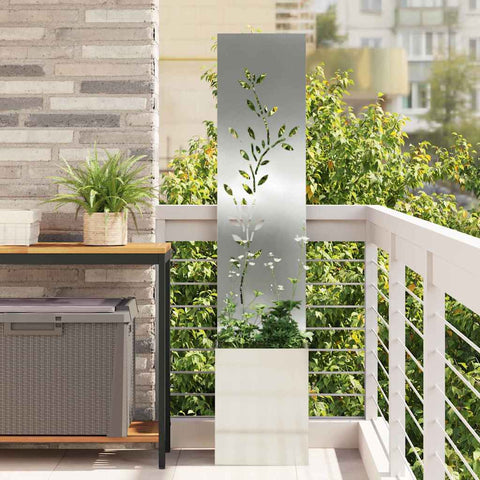 Schermo per privacy in giardino Floreale Argento 32 x 140 cm